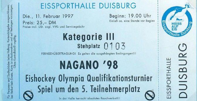 1998 Nagano - Eintrittskarte